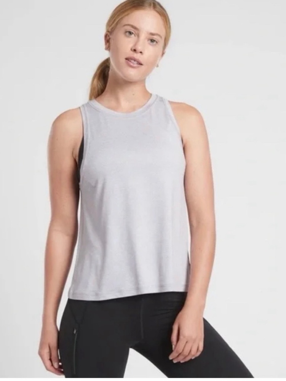 Athleta Untempo Tank  Gray Racerback SZ M Great Condition